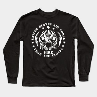 United States Air Force Fire From The Clouds Long Sleeve T-Shirt